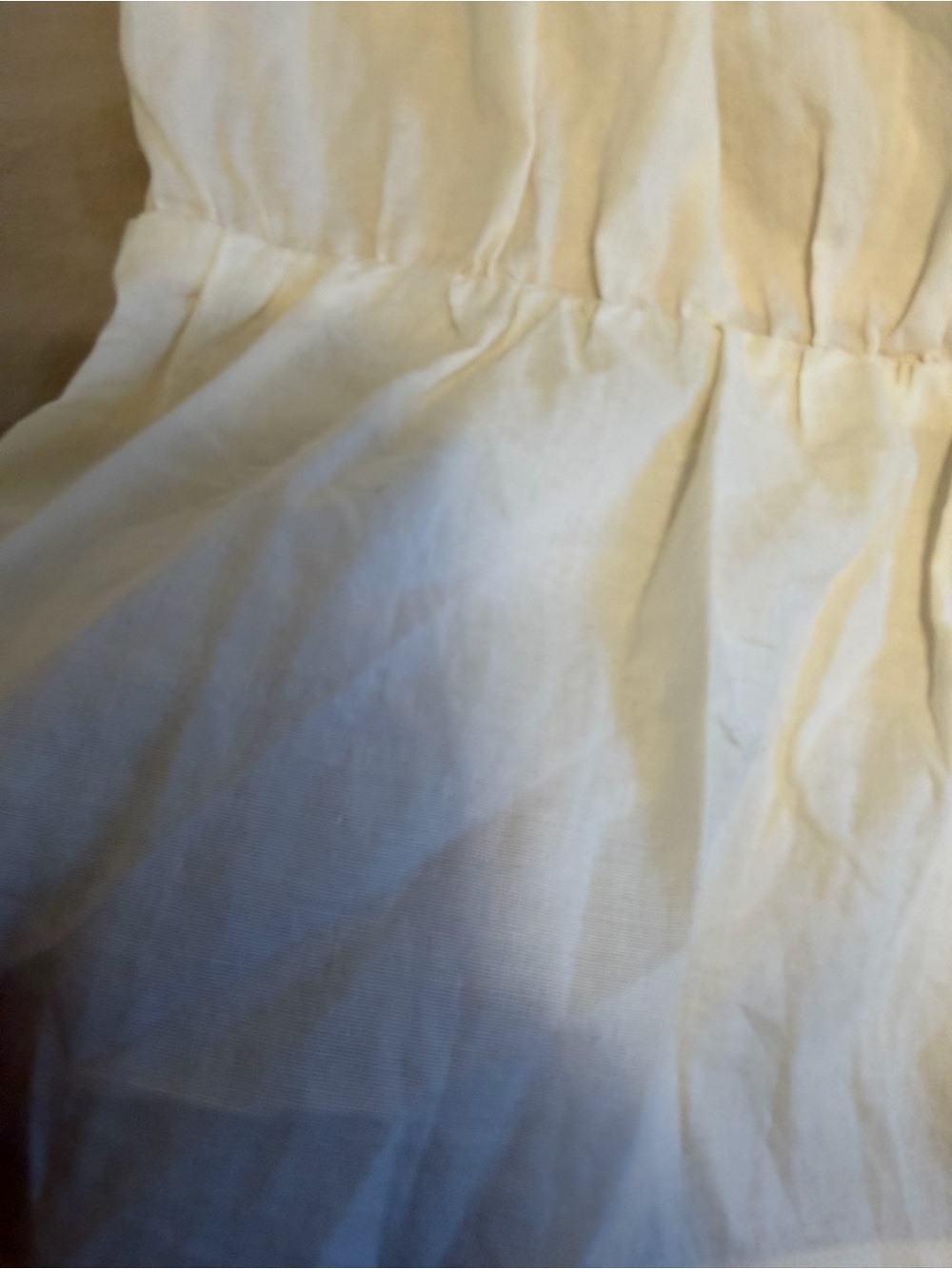 H&M Light Cream Tie-Front Peplum Blouse - Picture 2 of 5